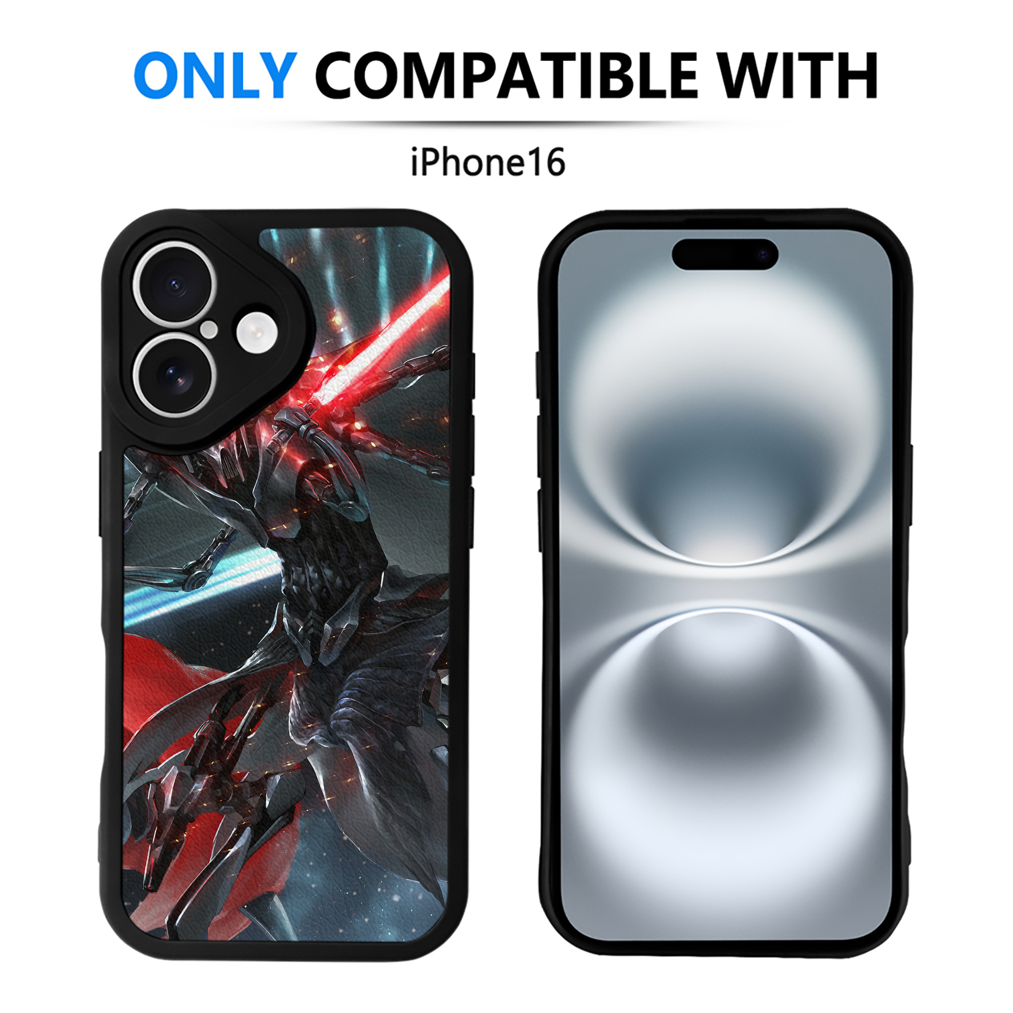 （画像用） スター・ウォーズ Star Wars 【iPhone 16シリーズ対応】シリコンスマホケース（レザー調） 材質：シリコン